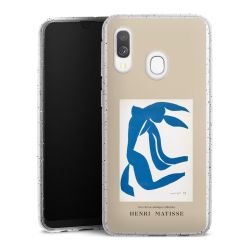 Silikon Glitter Case transparent-silber