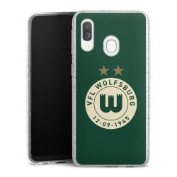 Silikon Glitter Case transparent-silber