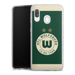 Silikon Glitter Case transparent-silber