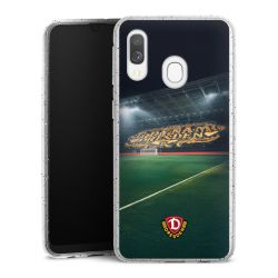 Silikon Glitter Case transparent-silber