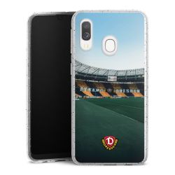 Silikon Glitter Case transparent-silber