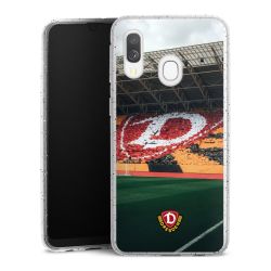 Silikon Glitter Case transparent-silber