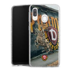 Silikon Glitter Case transparent-silber