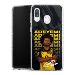 Silikon Glitter Case transparent-silber