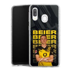 Silikon Glitter Case transparent-silber