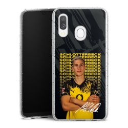 Silikon Glitter Case transparent-silber