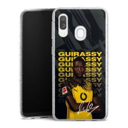 Silikon Glitter Case transparent-silber