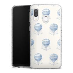 Silikon Glitter Case transparent-silber