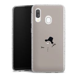 Silikon Glitter Case transparent-silber