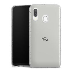 Silikon Glitter Case transparent-silber