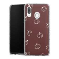 Silikon Glitter Case transparent-silber