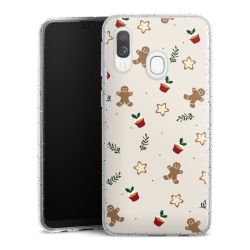 Silikon Glitter Case transparent-silber