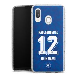 Silikon Glitter Case transparent-silber