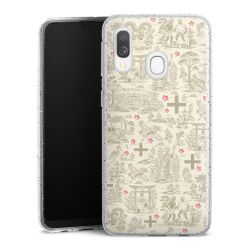 Silikon Glitter Case transparent-silber