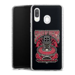 Silikon Glitter Case transparent-silber