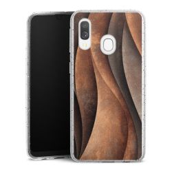 Silikon Glitter Case transparent-silber