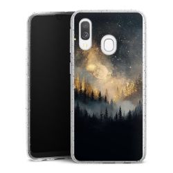 Silikon Glitter Case transparent-silber