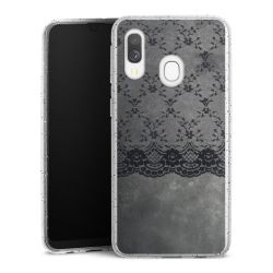 Silikon Glitter Case transparent-silber