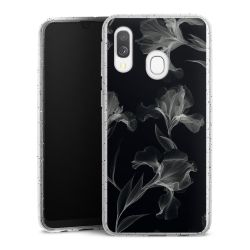 Silikon Glitter Case transparent-silber