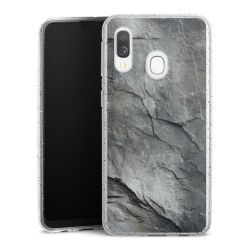 Silikon Glitter Case transparent-silber