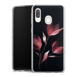 Silikon Glitter Case transparent-silber