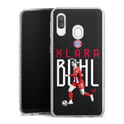 Silikon Glitter Case transparent-silber