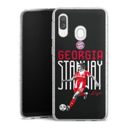 Silikon Glitter Case transparent-silber