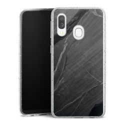 Silikon Glitter Case transparent-silber