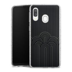 Silikon Glitter Case transparent-silber