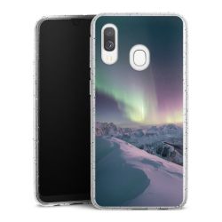 Silikon Glitter Case transparent-silber