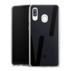 Silikon Glitter Case transparent-silber