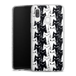 Silikon Glitter Case transparent-silber