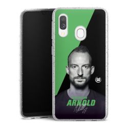 Silikon Glitter Case transparent-silber