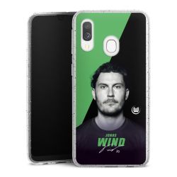 Silikon Glitter Case transparent-silber