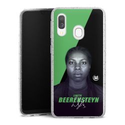 Silikon Glitter Case transparent-silber