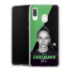 Silikon Glitter Case transparent-silber