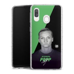 Silikon Glitter Case transparent-silber