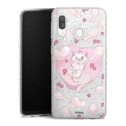 Silikon Glitter Case transparent-silber