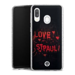 Silikon Glitter Case transparent-silber