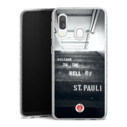 Silikon Glitter Case transparent-silber