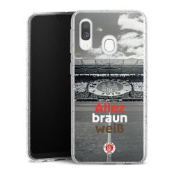 Silikon Glitter Case transparent-silber