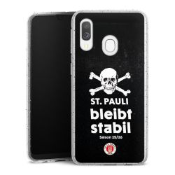 Silikon Glitter Case transparent-silber