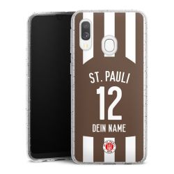 Silikon Glitter Case transparent-silber