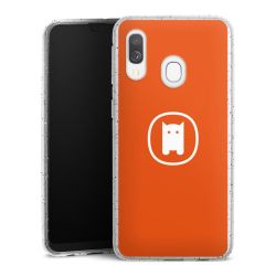 Silikon Glitter Case transparent-silber