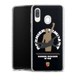 Silikon Glitter Case transparent-silber