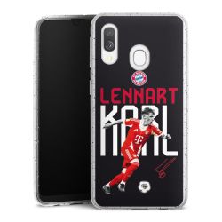 Silikon Glitter Case transparent-silber