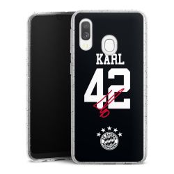 Silikon Glitter Case transparent-silber