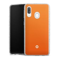 Silikon Glitter Case transparent-silber