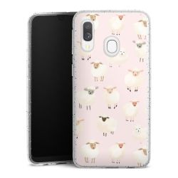 Silikon Glitter Case transparent-silber