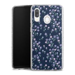 Silikon Glitter Case transparent-silber